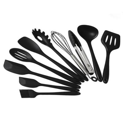 China Sustainable Amazon Hot Sale Kitchen Silicone Utensil Set Of 10 Cooking Tools for sale