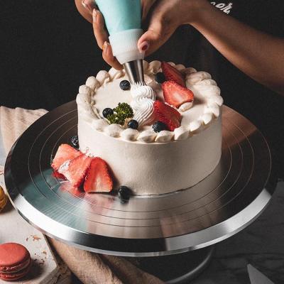 China Durable Smooth Bearing Aluminum Alloy 12 Inch Cake Decorating Turntable for Cakes and Desserts for sale