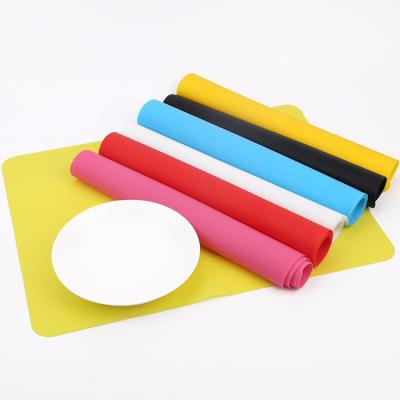 China OEM Viable Rectangular Shape Silicone Kitchen Countertop Heat Resistant Mat for sale