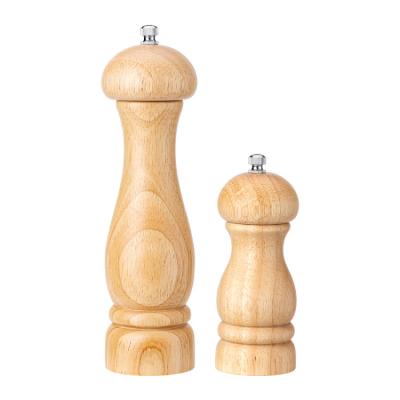 China Amazon Sustainable Bestselling 5 Inch And 8 Inch Custom Logo Kitchen Wood Pepper Mill Spice Grinder for sale