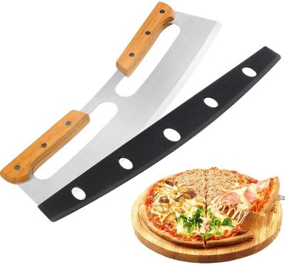 China Durable Stainless Steel Pizza Slicer Knife Blade With Cover 14