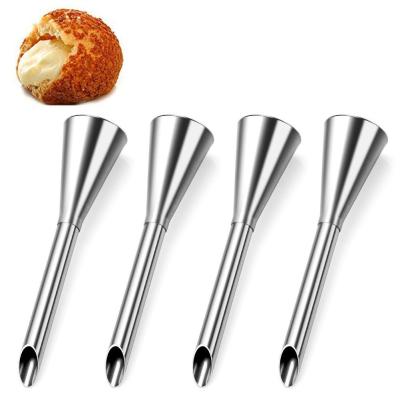 China Disposable Amazon Hot Sale Stainless Steel Long Blast Cream Icing Blowing Nozzle Mouthpiece for sale