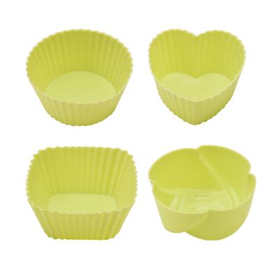 China Amazon Viable Hot Selling Baking Cups Reusable and Non-Stick Silicone Cupcake Liners Candy Bun Molds for sale