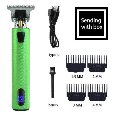 China Vintage T9 0MM Commercial Electric Cordless Hair Cutting Machine Professional Hair Clipper Barber Trimmer For Men Razor Beard Lighter for sale