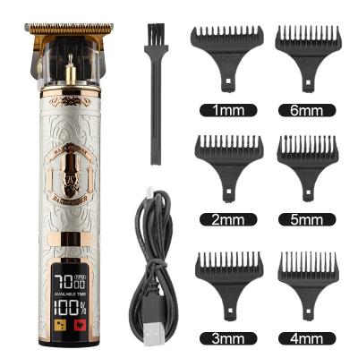 China 2022 Cordless Vintage T9 Hair Cutter Finishing Machine Commercial Hair Trimmer Machine On Sale USB Electric Shaver Men's Cordless Hair Trimmer Beard Trimmer for sale