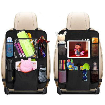 China Oxford Cloth Car Organizer Kids Back Seat - Car Organizers Covers Protectors Touch Screen Tablet Holder Large Storage Pockets for sale