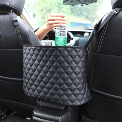 China Car Seat Storage Organizer Handbag Holder PU Leather Auto Interior Back Seat Bag Car Interior Lashing Storage Multifunctional Accessories for sale