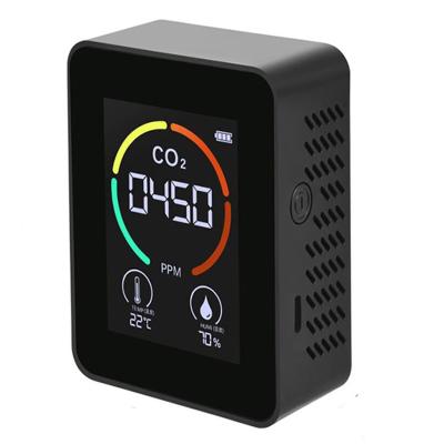 China ABS+TFT LCD Screen 5 in 1 Portable Mini Indoor Desktop Automatic Alarm Air Quality Monitor Gas Sensor Meter CO2 Carbon Dioxide Detector for sale