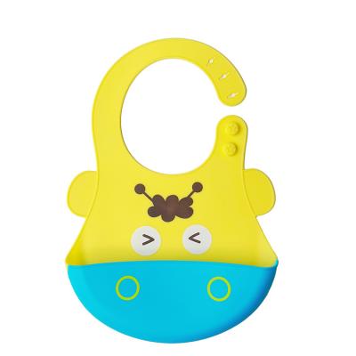 China Wholesale Pocket Washable Adjustable Soft Silicone Saliva Food Grade Baby Waterproof Bib for sale