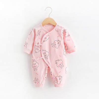 China Comfotable Autumn Long Sleeve Organic Cotton Girl Newborn Baby Boy Pajamas Spring Romper Suits Clothes for sale