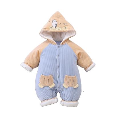 China Comfotable 0-1 year one-piece cartoon clothes set unisex clothing suits cotton winter baby winter romper coat for sale