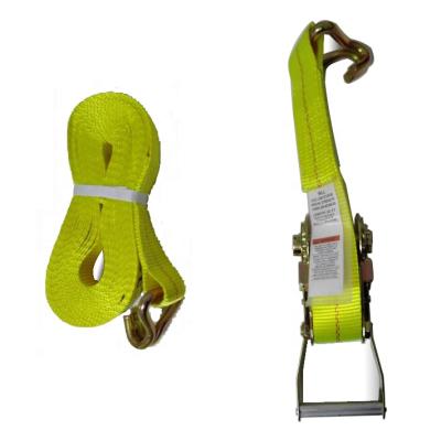 China Polyester Ratchet Tie Down Strap With Double Wire Hooks for sale