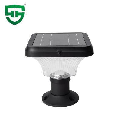 China Aluminum+PC Factory New Design Outdoor Garden Ip54 Waterproof Modern Warm White Led Solar Pillar Light for sale