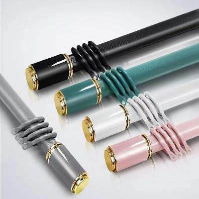 China Eco-friendly Durable New Design Metal Curtain Rods Sets Poles No Drill Curtain Rod Brackets Extend Adjustable Curtain Rod for sale