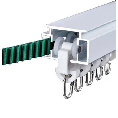 China Eco-friendly Wholesale Smart Curtain Motorized Aluminum General Electrophoresis Straight Track Automation Motor Electric Curtain Track Rail for sale