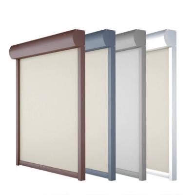 China Eco-friendly Durable Manufacture Outdoor Windbreak Roller Blind Waterproof Roller Blinds Window Electric Motorized Roller Blinds for sale