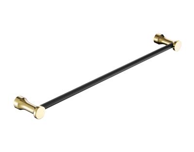 China Modern Bathroom Accessories Gold Black Solid Towel Rack for sale