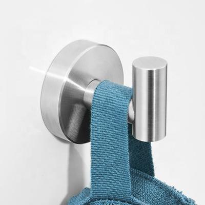 China Modern Wholesale Modern Stainless Steel Towel Robe Hook Base 2.5mm Single Hook For Bathroom for sale