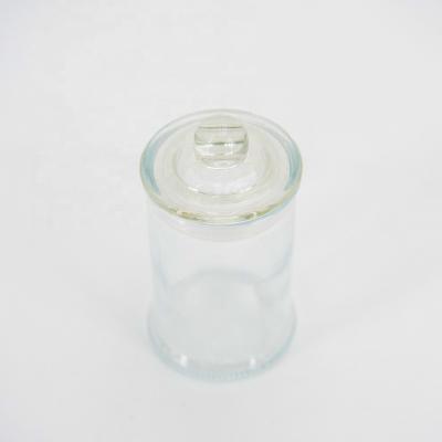 China Keeping Fresh Round Clear Glass Storage Jar With Lid for sale