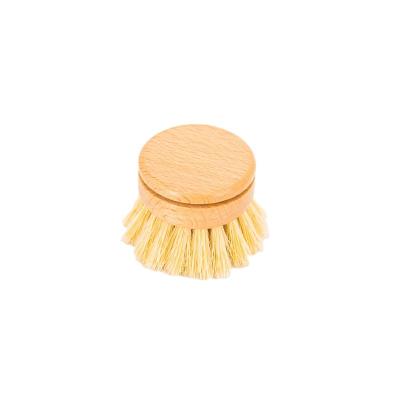 China Hand Household Wood Dish Brush Plant Sisal Eco-friendly Dish Scrubber Brush For Kitchen Cleaning for sale