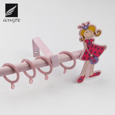 China LONGTE metal children window lily curtain finials curtain rod flower finial for sale