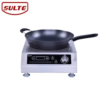 China Preset Time Induction Commercial Single Head Wok, Digital Display Commercial Induction Wok Cooktops For Restaurant for sale