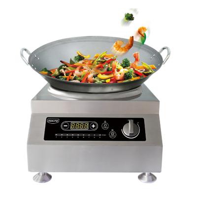 China Stainless Steel Frying Food Kitchen Appliances 5kW Chinese Wok Induction Cooker Cooking for sale