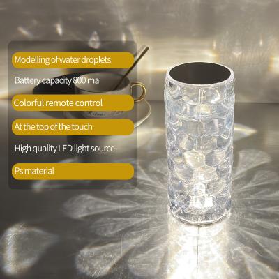 China New-designed nordic table top restaurant hotel restaurant water atmosphere lamp table lamp bar lamp droplets creative clear bar night light for sale