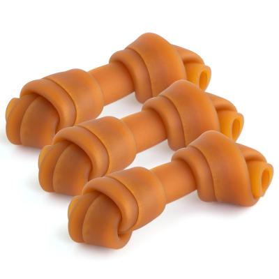 China OEM Viable Natural Supplier High Quality Pet Food Dog Snacks Chewing Toys Snacks Customized Rawhide Chewing Toys Knotting Bones for sale