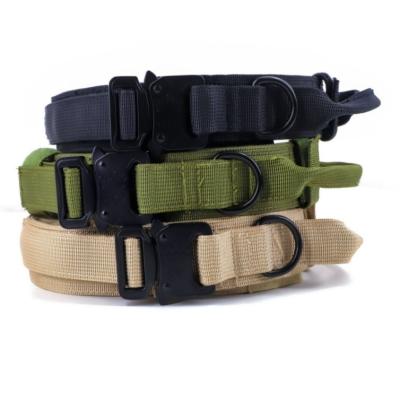 China 1000D Outdoor Heavy Military Opp Nylon Training Collars Dog Training Collar Tactical Adjustable DETACHED Military Training Collar for sale