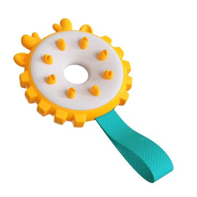 China Amazon Viable New Border Popular New Training Products Pet Ring Dog Molar Toy Bite Interactive Resistant Dog Toothbrush for sale