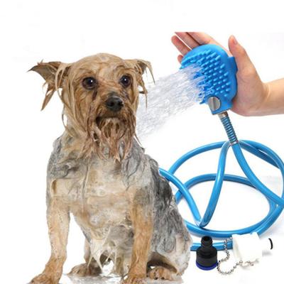 China 2021 Hot Selling Viable Pet Hair Remover Cleaning Brush Silicone Five Fingers Pet Grooming Brush For Pets Bathing for sale