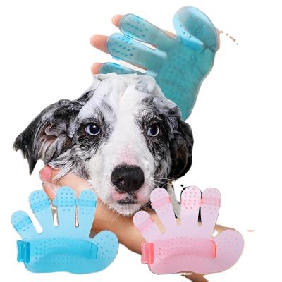 China Viable Cleaning Sets Five Fingers Horse Dogs Cat Fur Massage Silicone Bath Paint Deshedding Hair Cleaning Remover for sale