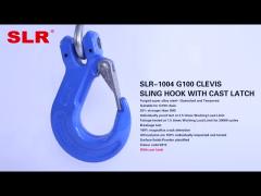 SLR1004-G100 CLEVIS SLING HOOK WITH CAST L ATCH