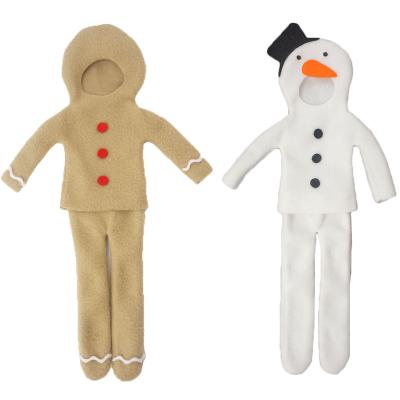 China Cartoon Toy Christmas Elf Accessories Clothes, Elf Doll Costume Snowman Gingerbread Man Christmas Tree Sewing Lovely Team For Boy Girl for sale