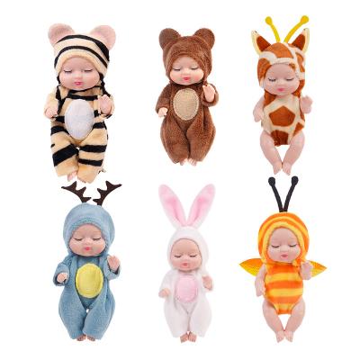 China Cartoon Elf Toy 12cm Mini Stuffed Baby Sleeping Dolls for Girls Toys Reborn Alive Babies Kids Toys Plush Sleeping Rabbit Doll for sale