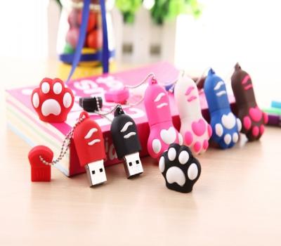 China Flash Stick Cartoon Cat Paw USB Stick Reader USB Memory Pen Drive 4gb 8gb 16gb 32gb 64gb for sale