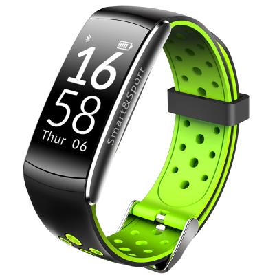 China Heart Rate Monitor Blood Pressure Fitness Tracker Waterproof Touch Screen Q8 Wristband Smart Watch for sale