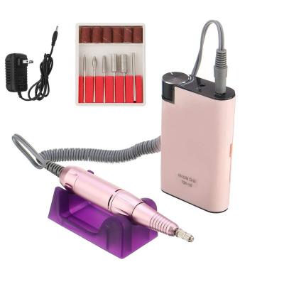 China New Design 35000RPM High Speed ​​Li-battery Electric Nail Manicure And Pedicure Nail Set Nail Drill Machine With Strong Power for sale