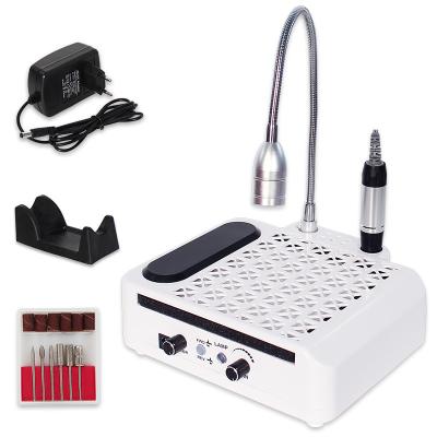 China High Speed ​​Electric Nail Drill 3 in 1 Nail Drill Lamp Vacuum All in One Nail Salon Machine for sale