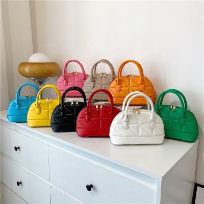 China High Quallity Ready To Ship 2022 Cute Candy Color Quilted Shell Leather Bags Women Handbags Ladies Crossbody Branded Bag Purses And Handbags for sale