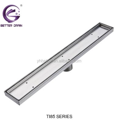 China Linear Strainer Stainless Steel Tile Insert Floor Drain Bathroom Shower Drain for sale