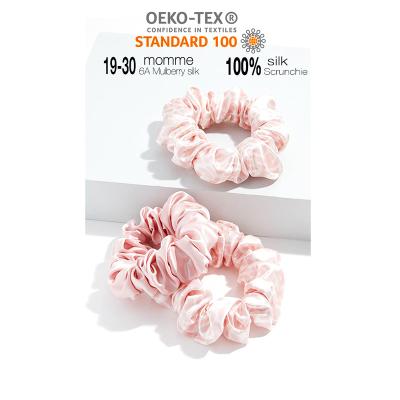 China 2022 Fashion New Design High Quality 100% Mulberry Silk Hair Scrunchies Pack For Hair Care for sale