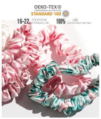 China XXL European and American style large size scrunchie oversized silk for women mulberry silk scrunchies ponytail holder for sale