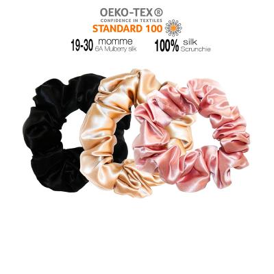 China Fashion Best Selling Fashion Silk Scrunchies Bulk Satin Silk Scrunchies Hair Ties Accessories For Women Girls for sale