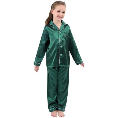 China Silk Baby Clothes Baby Clothes Baby Girl Sleepwear Pajamas Girls Kids Simple Toddler High Quality Silk Luxury Short Pajamas for sale