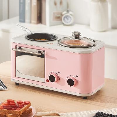 China Portable 220V Hotel Sandwich Timer Toaster Oven 4 in 1 Electric Coffee Breakfast Maker Machine for sale