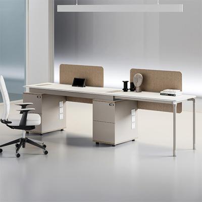 China Convertible Modern Office Furniture Particleboard Computer Desk 4 Person Desk For 4 Seater Workstation for sale