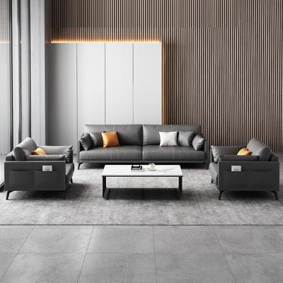 China China PU Leather Office Sofa Set Conference Using From Top Seat Customized Wooden Frame Style Weather Packing Modern Furniture Solid for sale