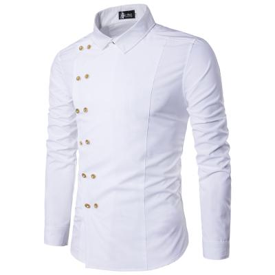 China Fashion Anti-pilling Mens Casual Shirts European Cross Long Sleeve Dress Shirts for sale